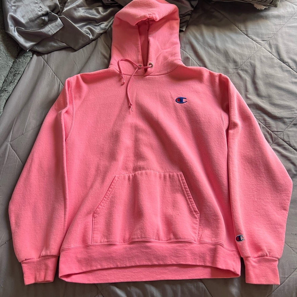 Champion Bright Pink Pullover Hoodie